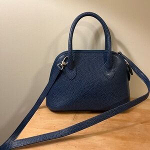 Osprey London Women’s Blue Leather small top handle tote